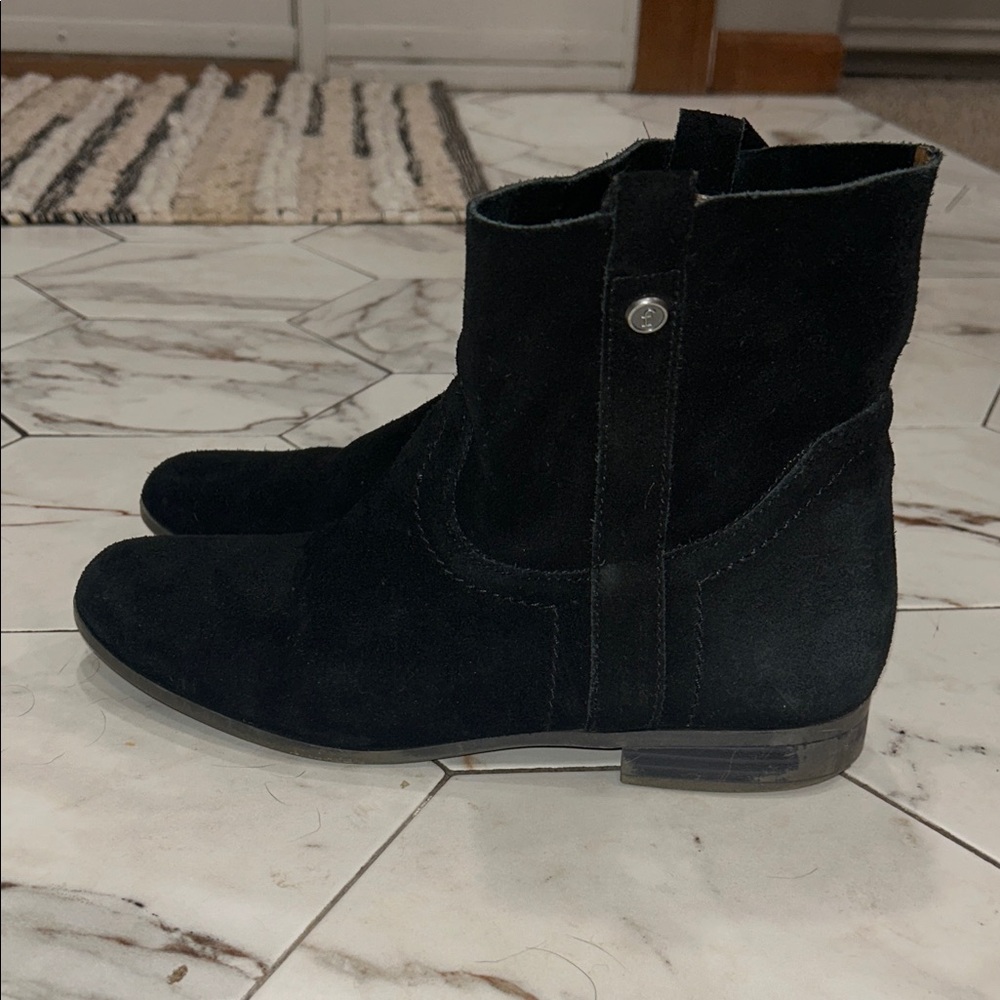 Frye Black Suede Ankle Boots- women’s size 8.5
